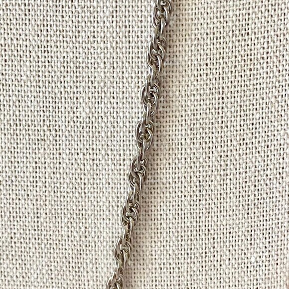 😃 $4 ADD-ON 😃 24" unisex silver rope chain necklace EUC - Picture 5 of 5
